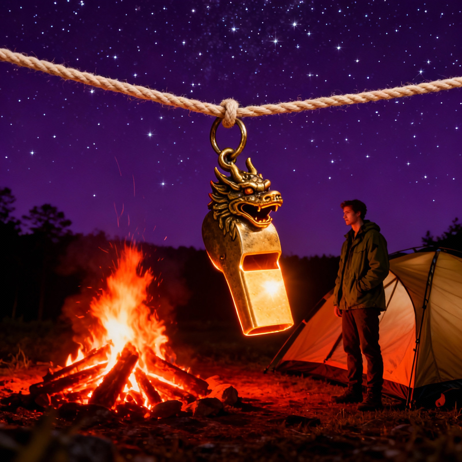 Emergency Whistle Loud - Brass Dragon Pattern Whistle Loud Survival