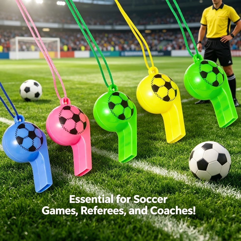 Emergency Whistle Loud - Colorful Football-Shaped Whistle And 1pc Random
