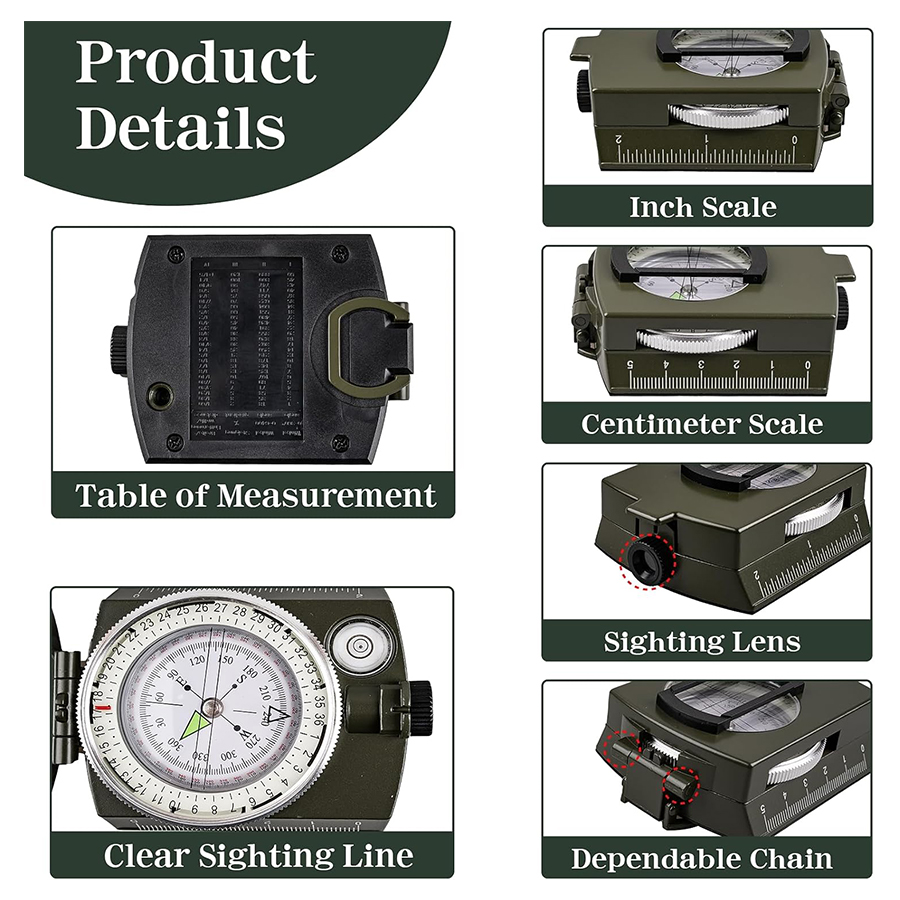 Tactical Survival Compass - Wa - Compass Lensatic ulasan dan harga