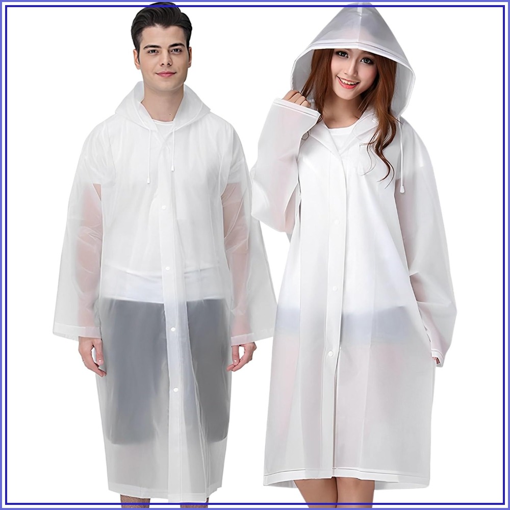 Reusable Rain Ponchos for Adul - Emergency Poncho Rain ulasan dan harga