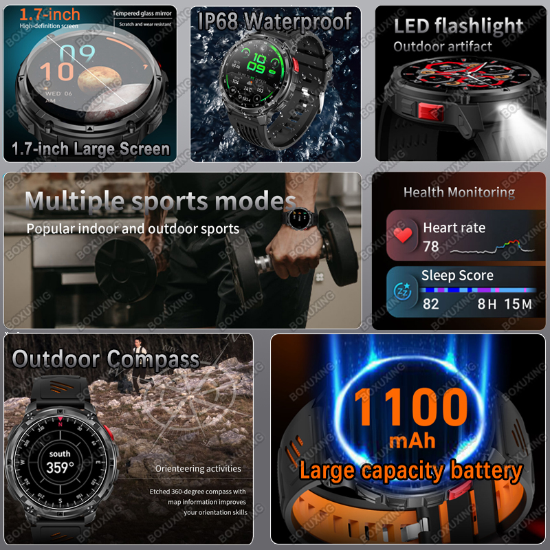 New Military Grade 1100mAh Bat - Compass Lensatic ulasan dan harga