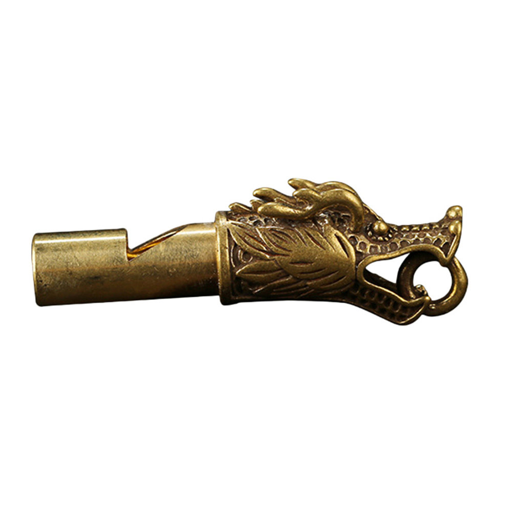 Brass Dragon Pattern Whistle L - Emergency Whistle Loud ulasan dan harga