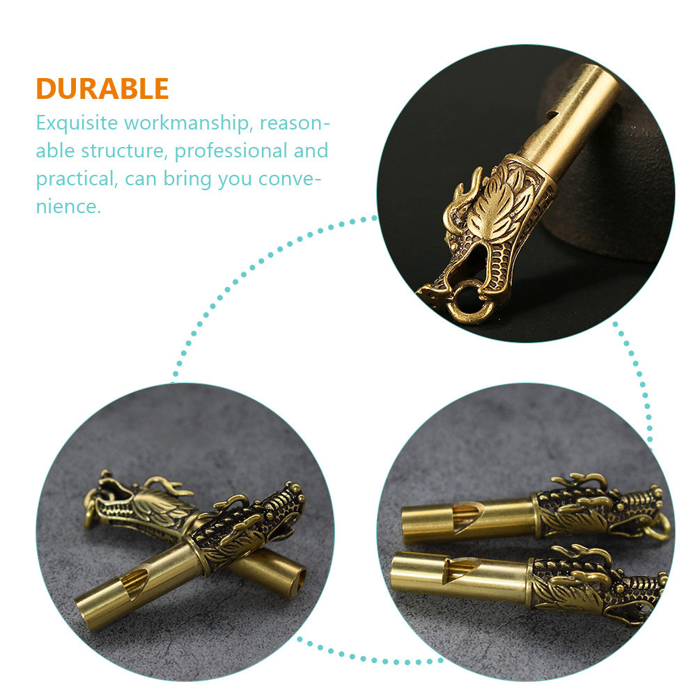 Brass Dragon Pattern Whistle L - Emergency Whistle Loud ulasan dan harga