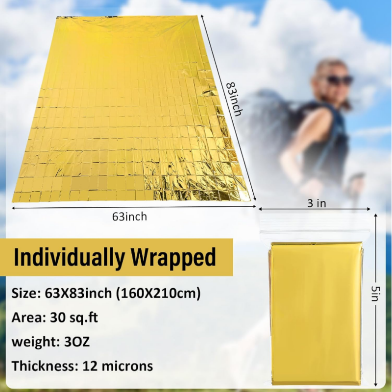 Wholesale 20 Pack Giant 83x63  - Survival Blanket Reflective ulasan dan harga