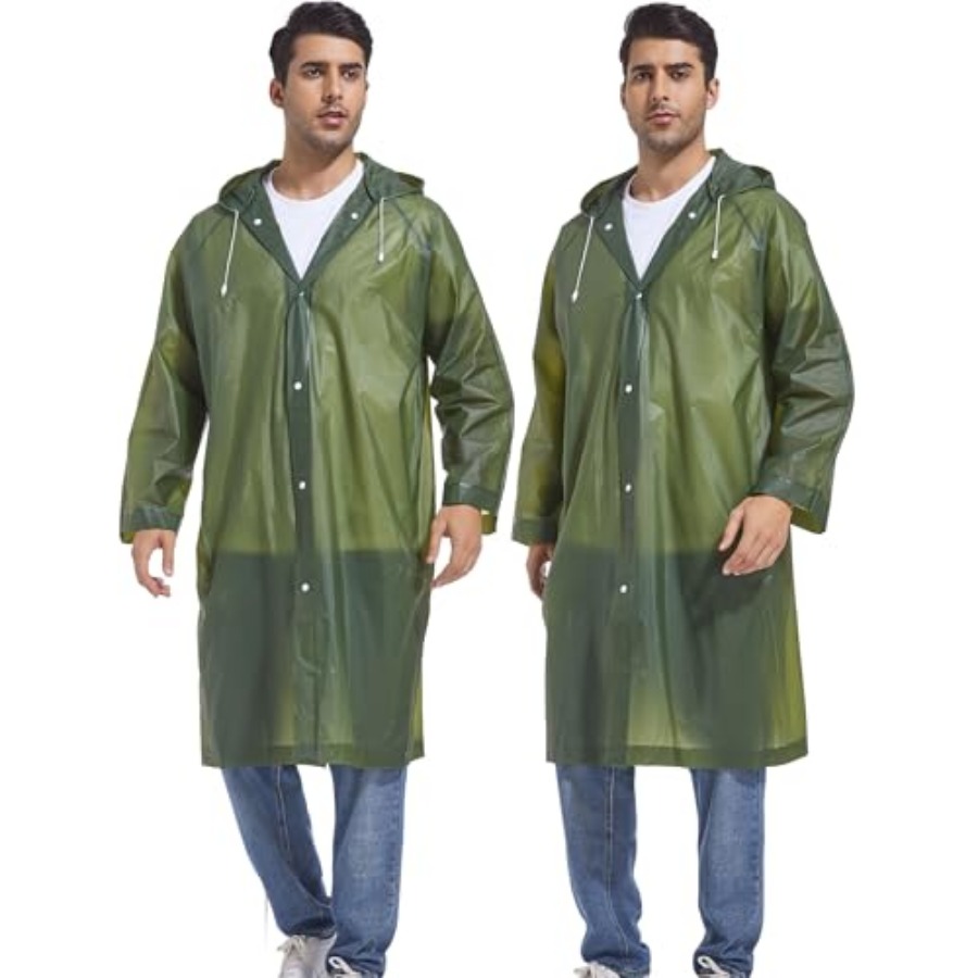 2-Pack Reusable Rain Ponchos f - Emergency Poncho Rain ulasan dan harga